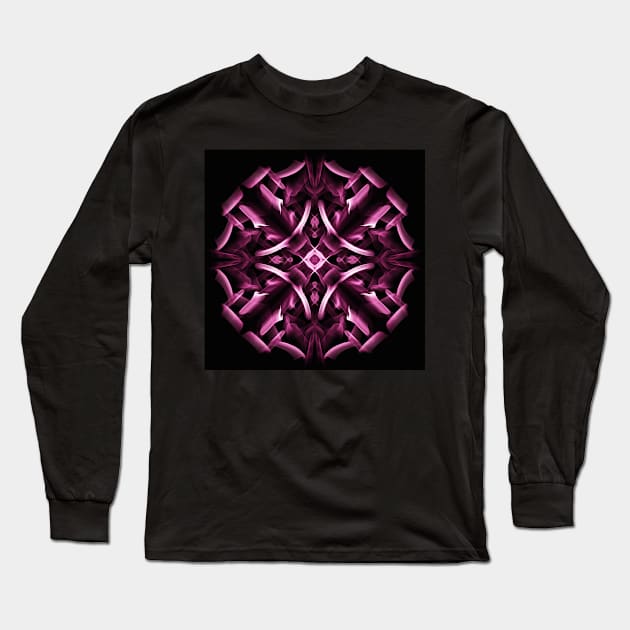 Purple smoke mandala Long Sleeve T-Shirt by JunkfoodDesign